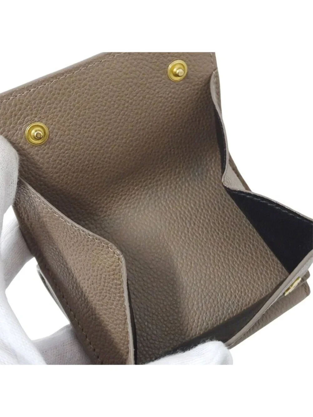 Saint Laurent Wallet Trifold Leather Top Logo Mini Small - Picture 7 of 13